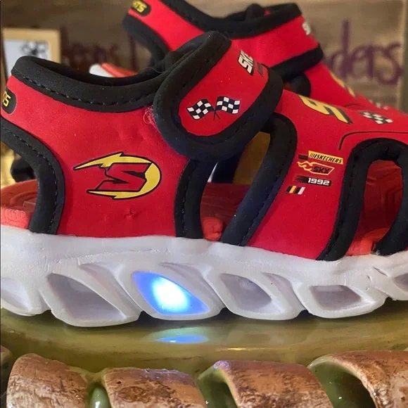 Skechers S-Lights Splash Toddler Boys' sport sandals race car theme - Picture 9 of 9